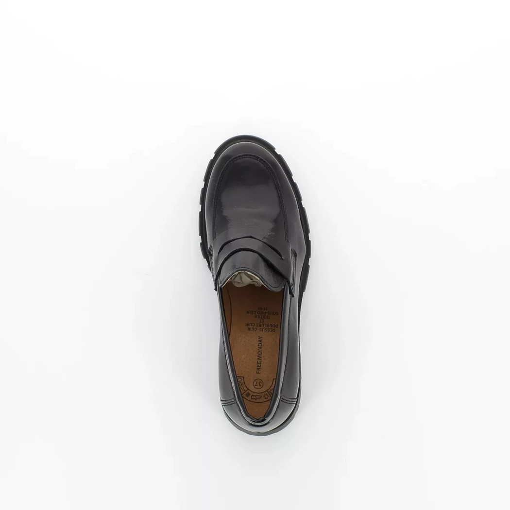 Image (6) de la chaussures Free Monday - Mocassins Noir en Cuir vernis