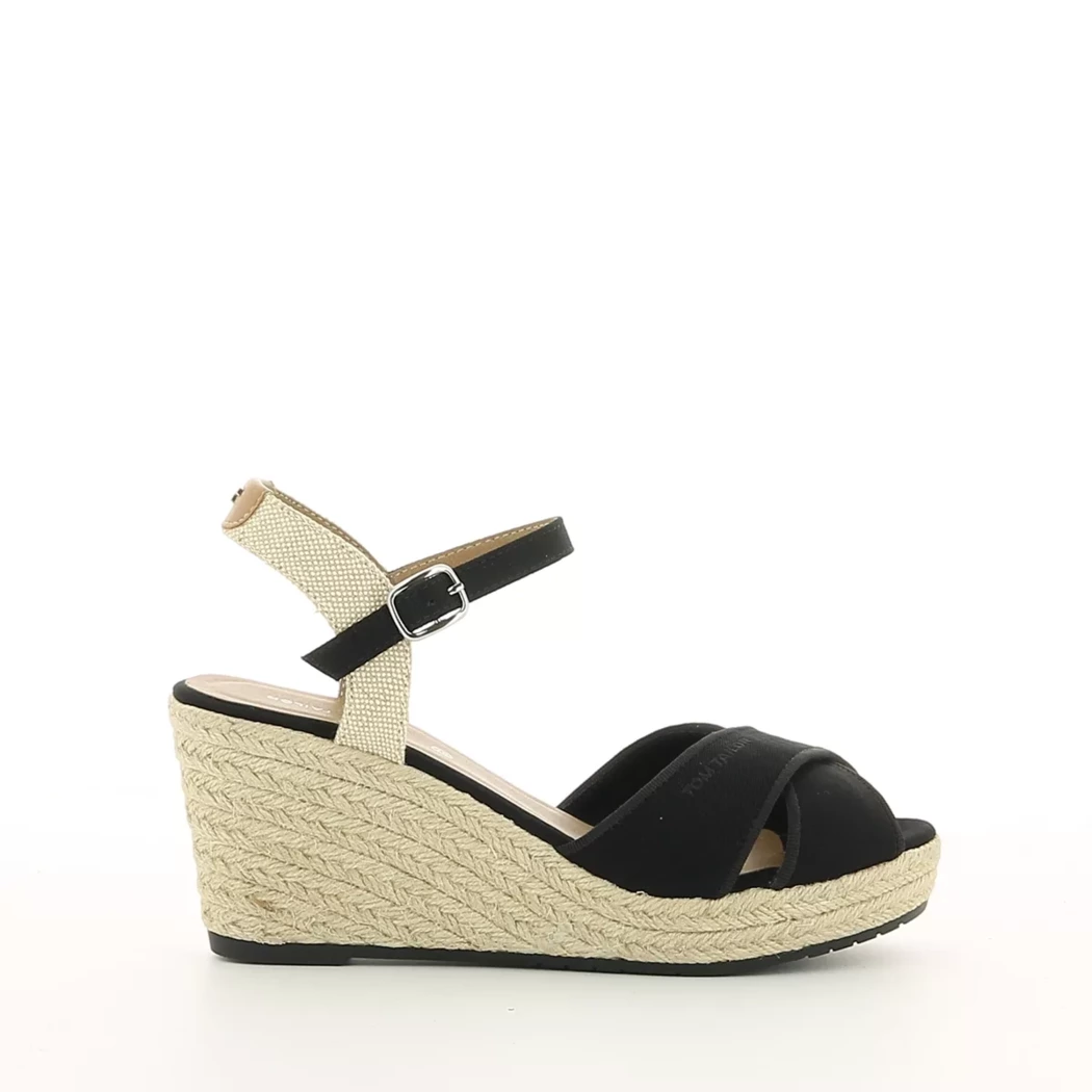 Image (2) de la chaussures Tom Tailor - Sandales et Nu-Pieds Noir en Textile