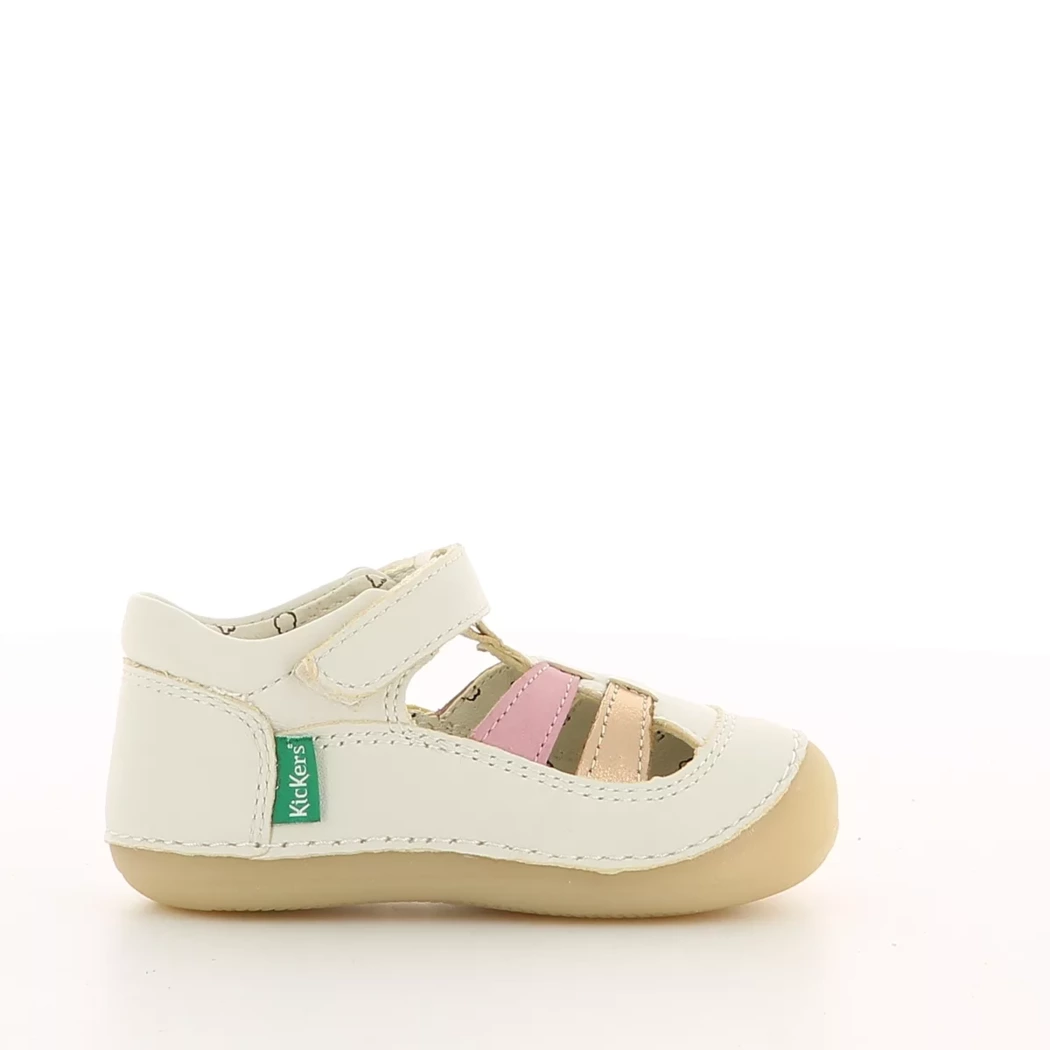 Image (2) de la chaussures Kickers - Bottines ouvertes Blanc en Cuir