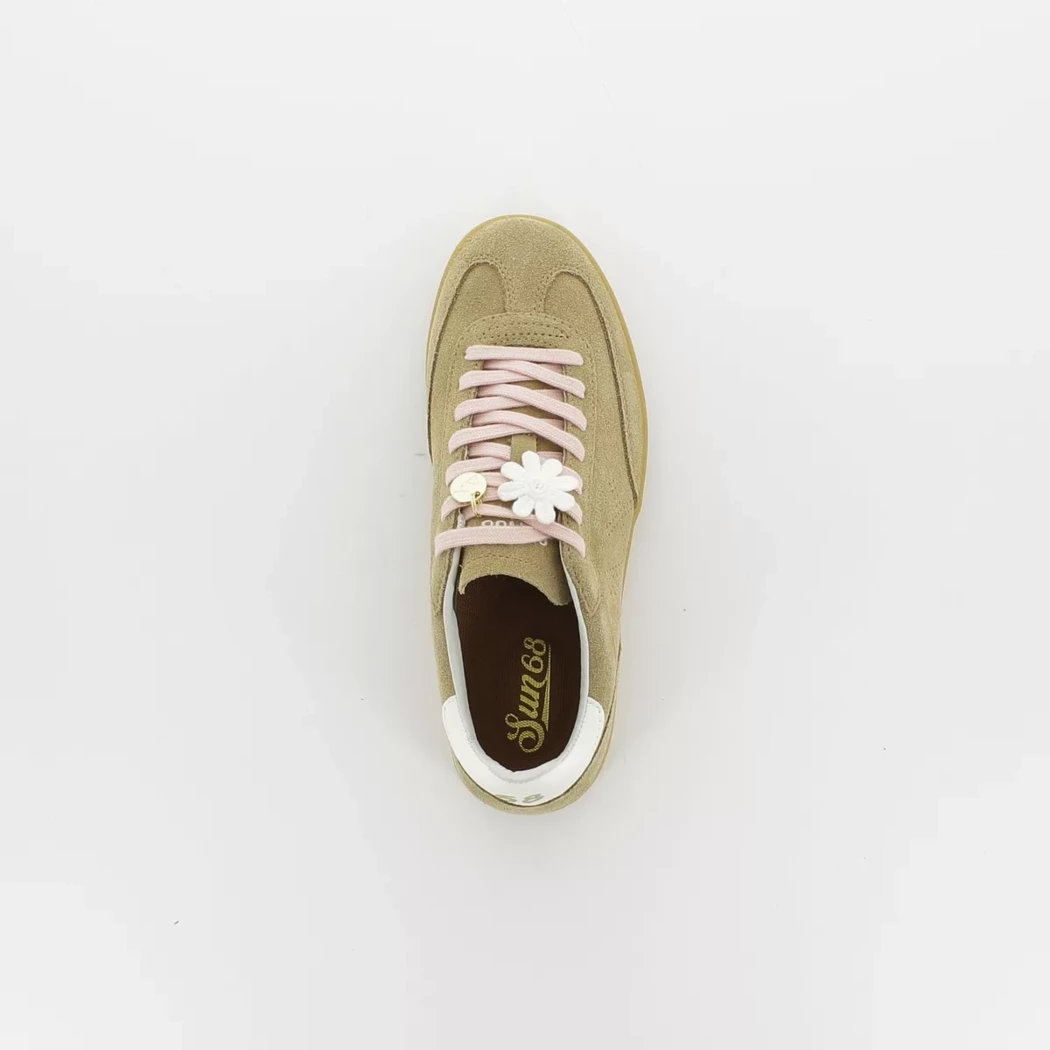 Image (6) de la chaussures Sun68 - Baskets Taupe en Cuir nubuck