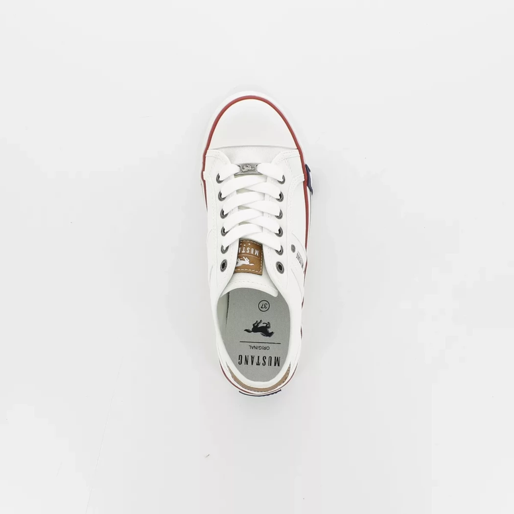 Image (6) de la chaussures Mustang - Baskets Blanc en Textile