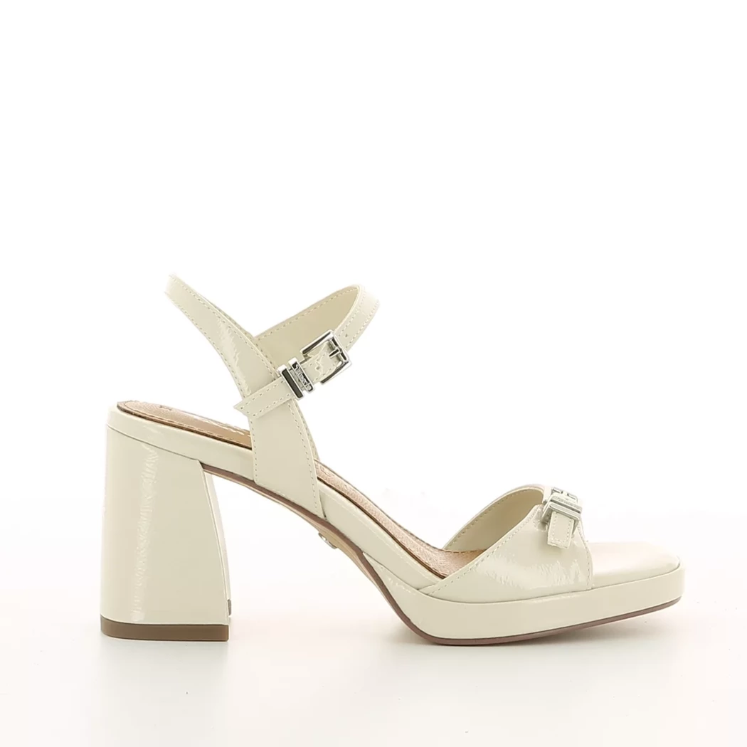 Image (2) de la chaussures Tamaris - Sandales et Nu-Pieds Beige en Cuir vernis