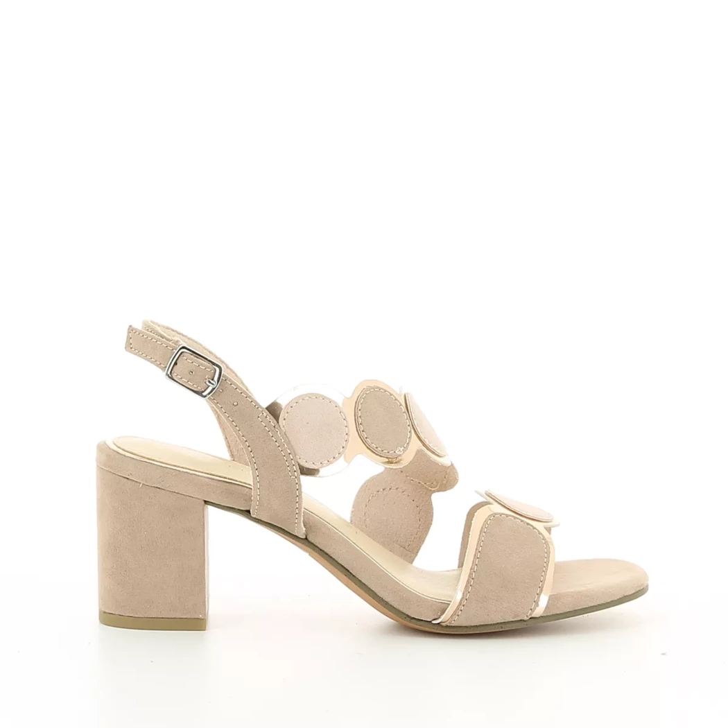 Image (2) de la chaussures Marco Tozzi - Sandales et Nu-Pieds Taupe en Cuir synthétique