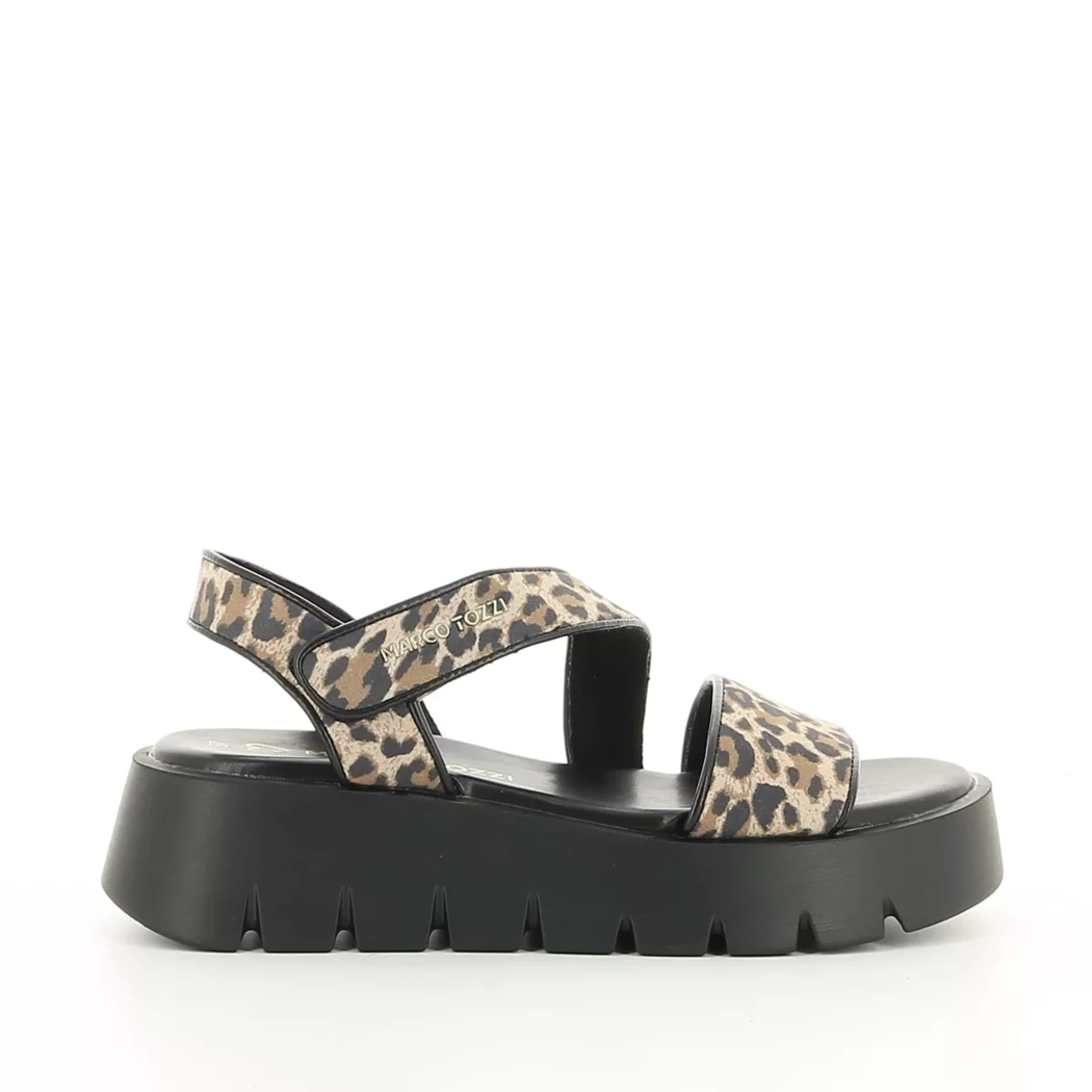 Image (2) de la chaussures Marco Tozzi - Sandales et Nu-Pieds Marron en Textile
