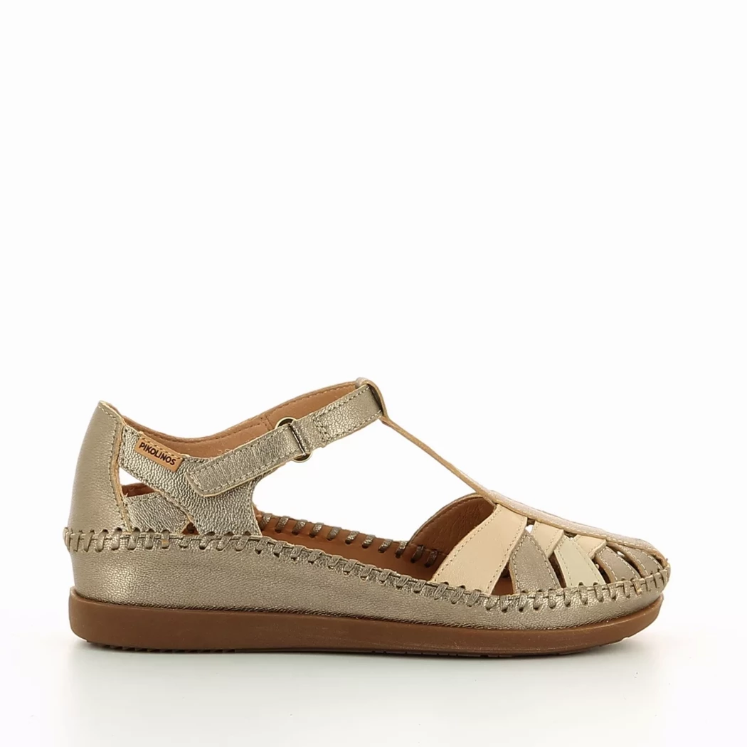 Image (2) de la chaussures Pikolinos - Ballerines Or / Bronze / Platine en Cuir