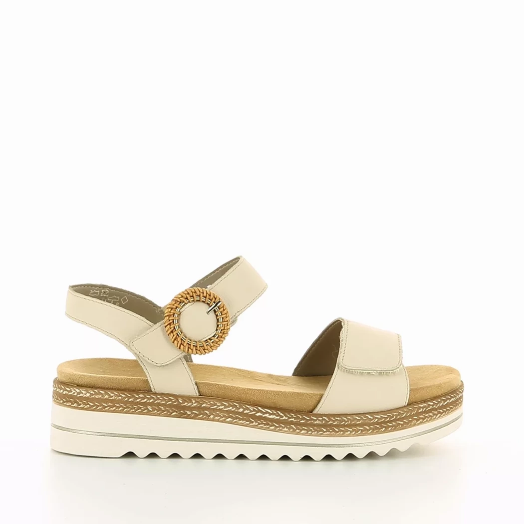 Image (2) de la chaussures Remonte - Sandales et Nu-Pieds Beige en Cuir