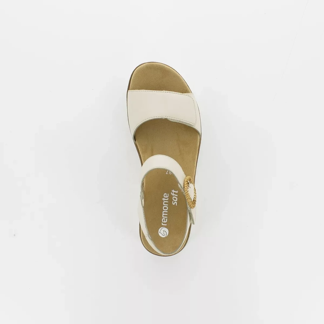 Image (6) de la chaussures Remonte - Sandales et Nu-Pieds Beige en Cuir