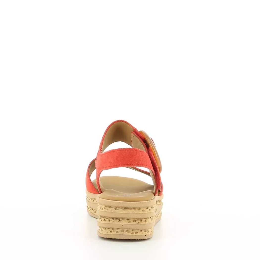 Image (3) de la chaussures Gabor - Sandales et Nu-Pieds Rouge en Cuir nubuck