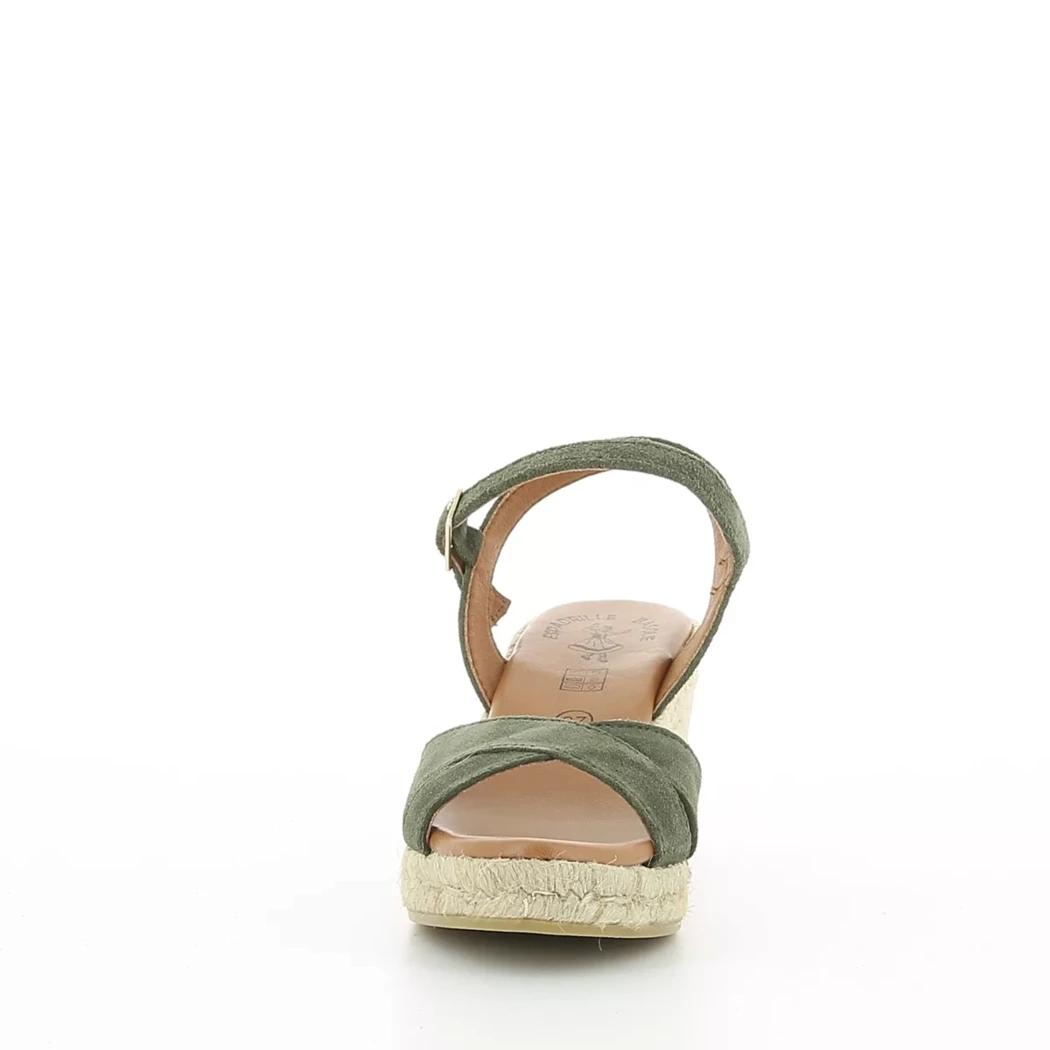 Image (5) de la chaussures Espadrille Basque - Sandales et Nu-Pieds Vert en Cuir nubuck