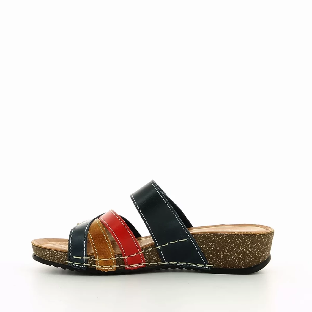 Image (4) de la chaussures Fly Flot - Mules et Sabots Bleu en Cuir