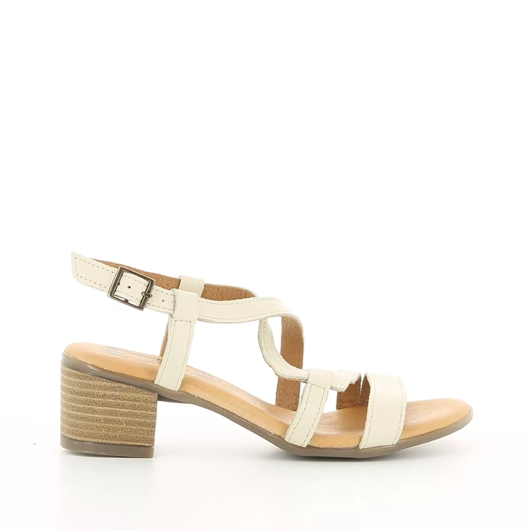 Image (2) de la chaussures Desir de Fuite - Sandales et Nu-Pieds Beige en Cuir