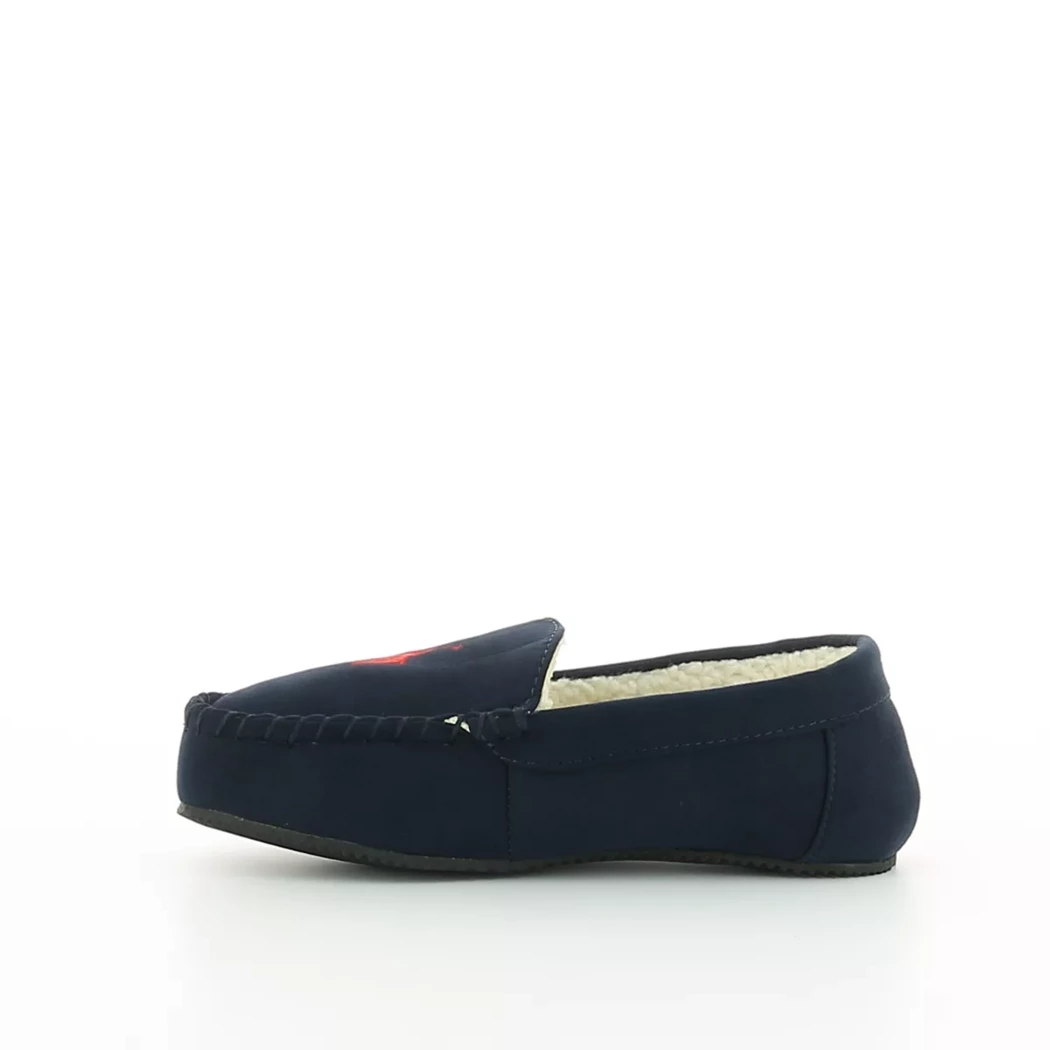Image (4) de la chaussures Ralph Lauren - Pantoufles et Chaussons Bleu en Cuir nubuck