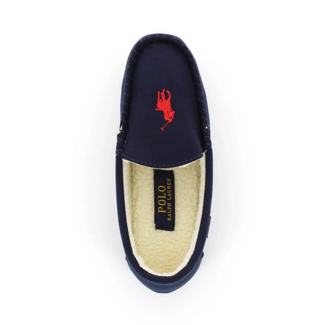 Image (6) de la chaussures Ralph Lauren - Pantoufles et Chaussons Bleu en Cuir nubuck