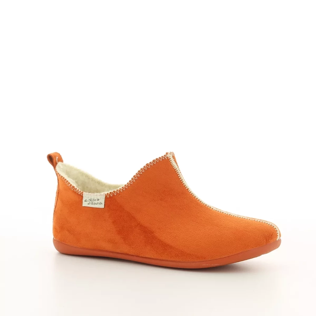 Image (1) de la chaussures La Maison de l'Espadrille - Pantoufles et Chaussons Orange en Cuir nubuck