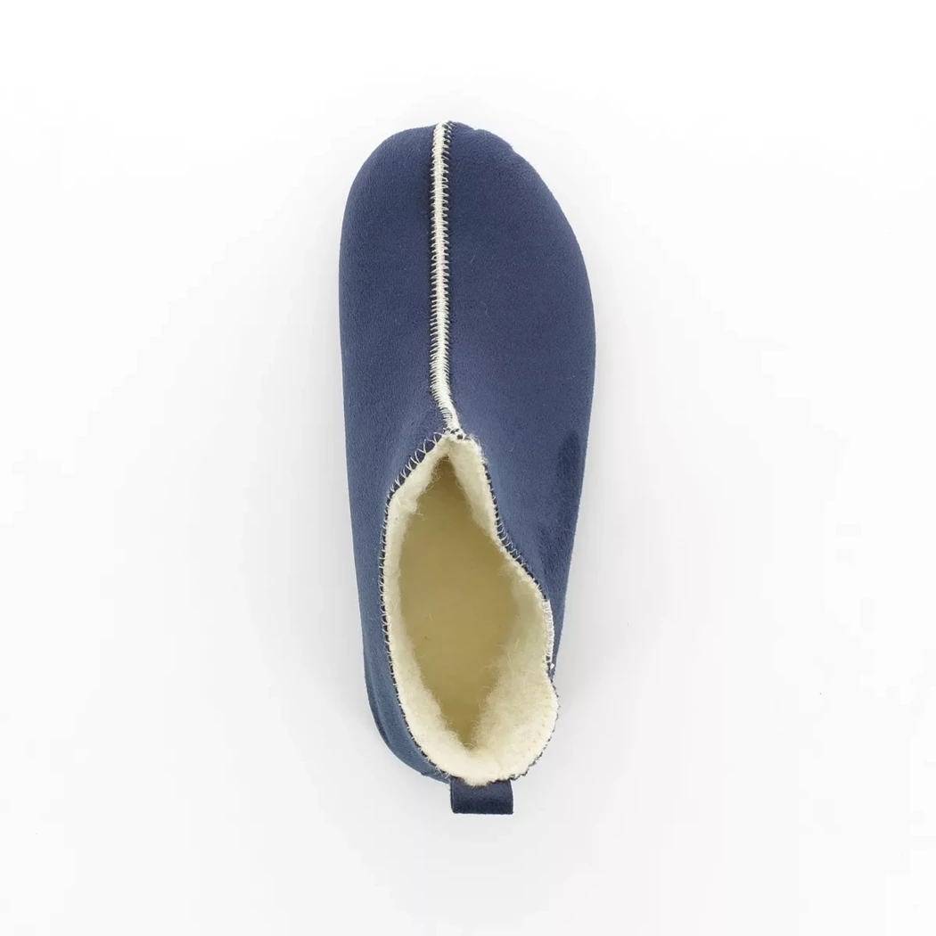 Image (6) de la chaussures La Maison de l'Espadrille - Pantoufles et Chaussons Bleu en Cuir nubuck