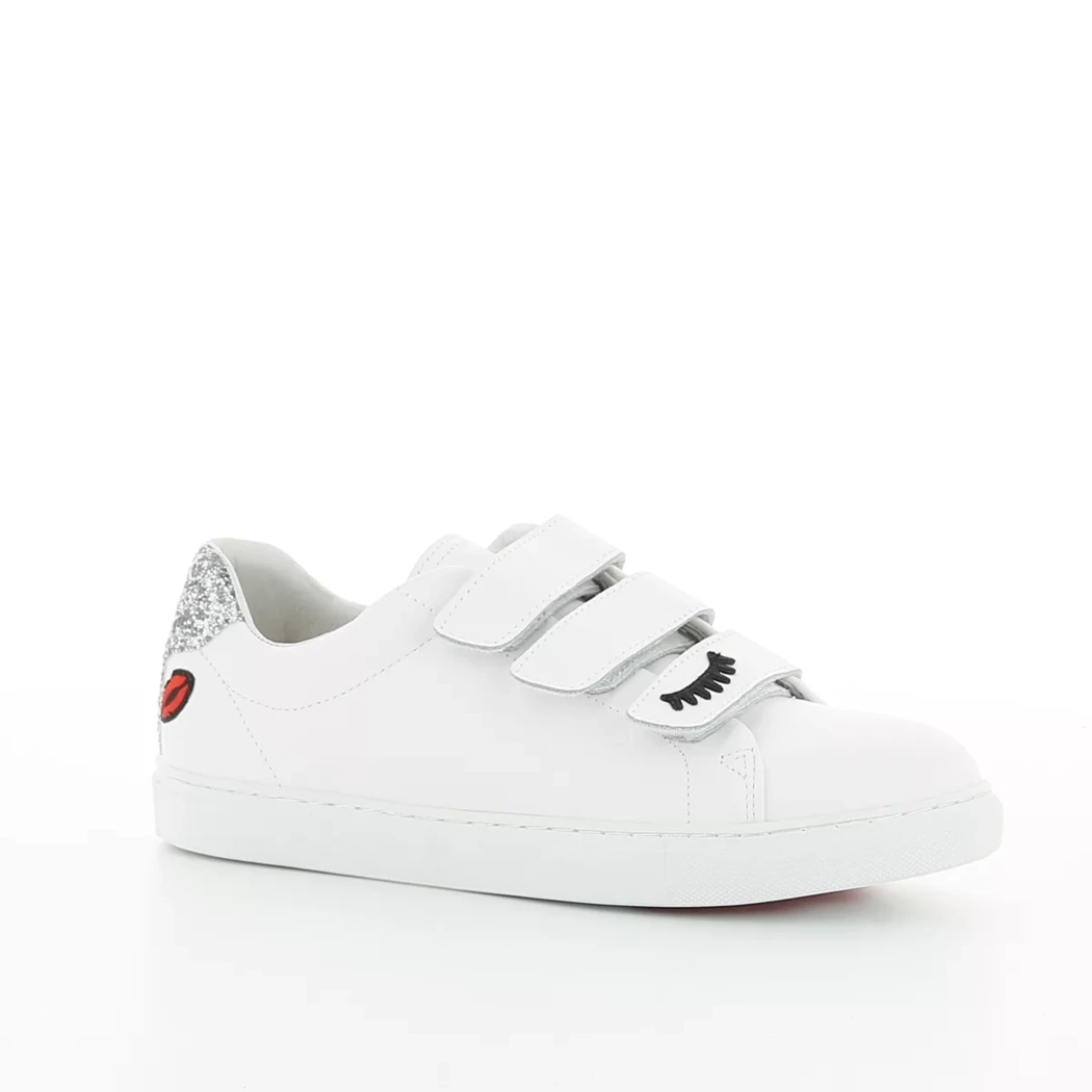 Image (1) de la chaussures Bons baisers de Paname - Baskets Blanc en Cuir