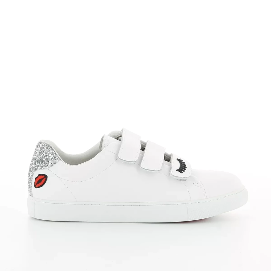 Image (2) de la chaussures Bons baisers de Paname - Baskets Blanc en Cuir