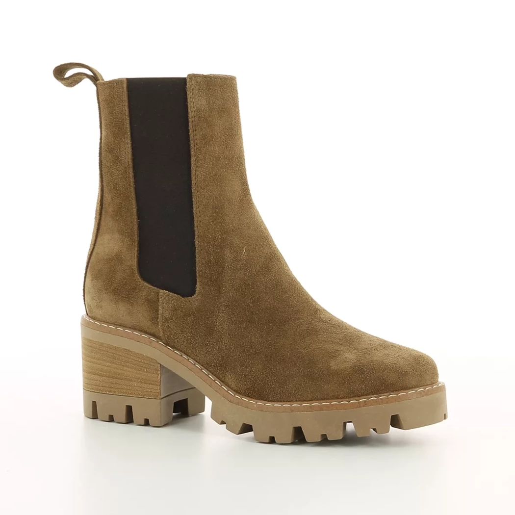 Image (1) de la chaussures Debutto Donna - Boots Taupe en Cuir nubuck