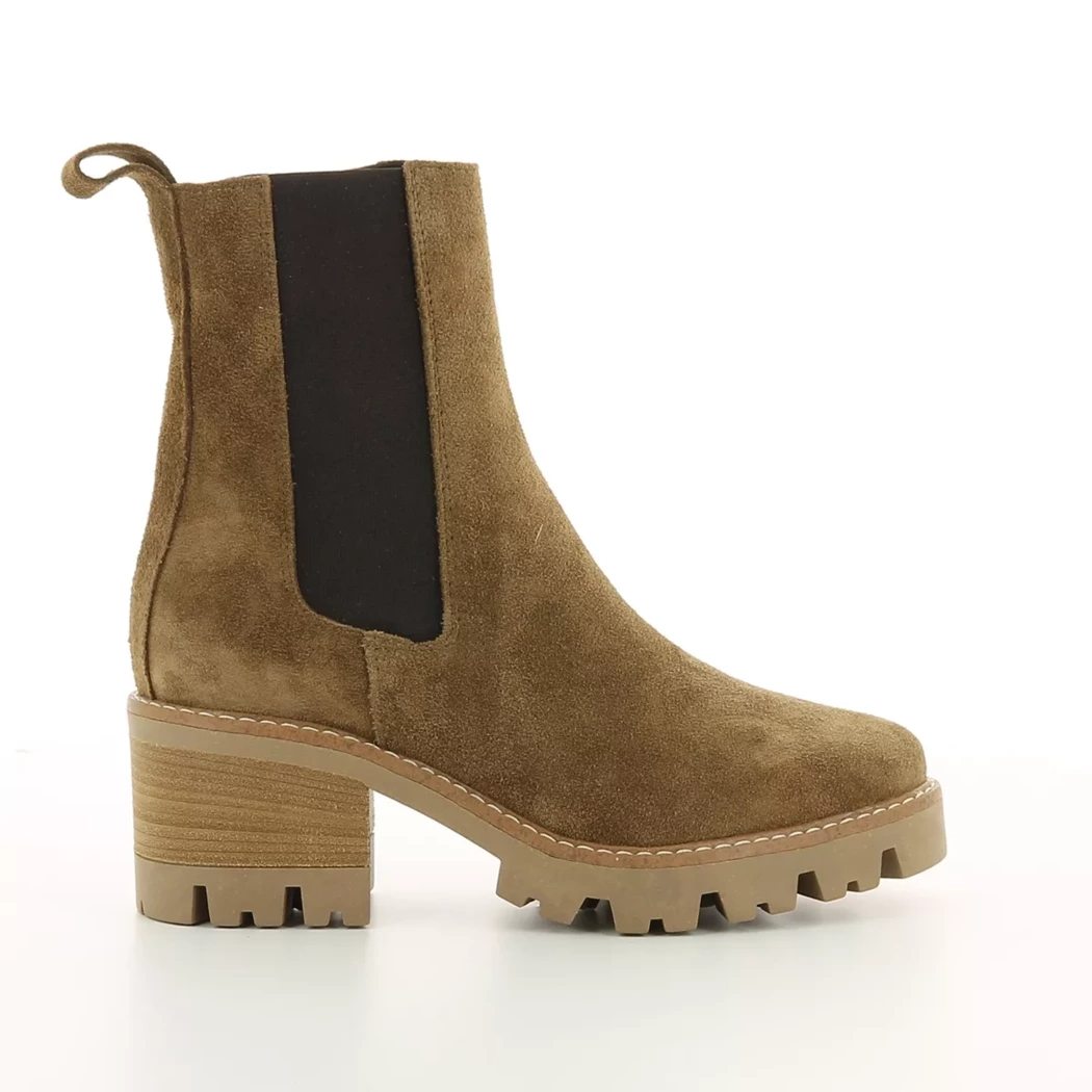 Image (2) de la chaussures Debutto Donna - Boots Taupe en Cuir nubuck