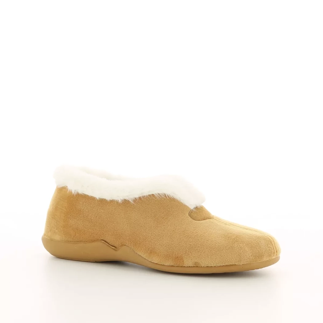 Image (1) de la chaussures Comfort Plus - Pantoufles et Chaussons Cuir naturel / Cognac en Textile