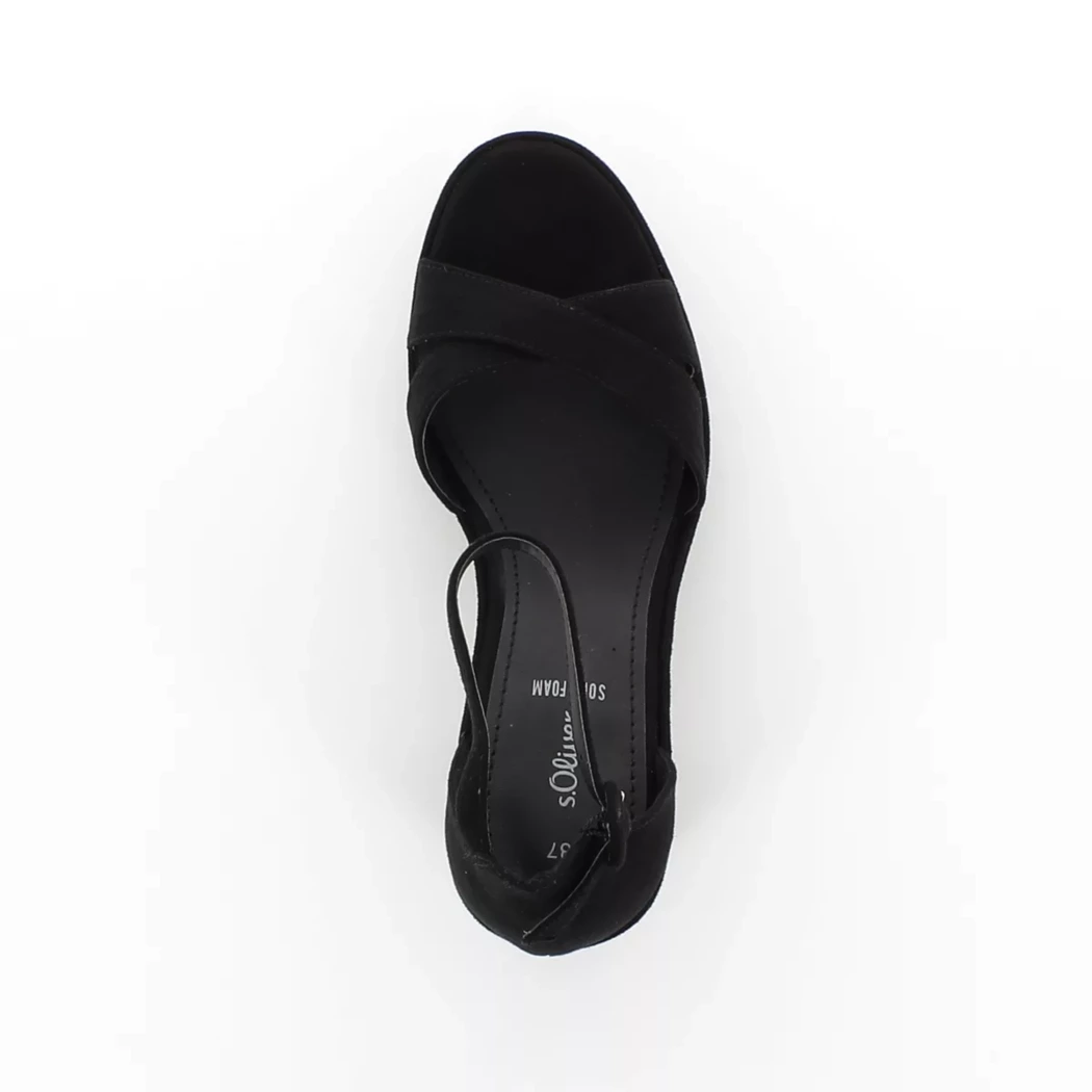 Image (6) de la chaussures S.Oliver - Sandales et Nu-Pieds Noir en Cuir synthétique