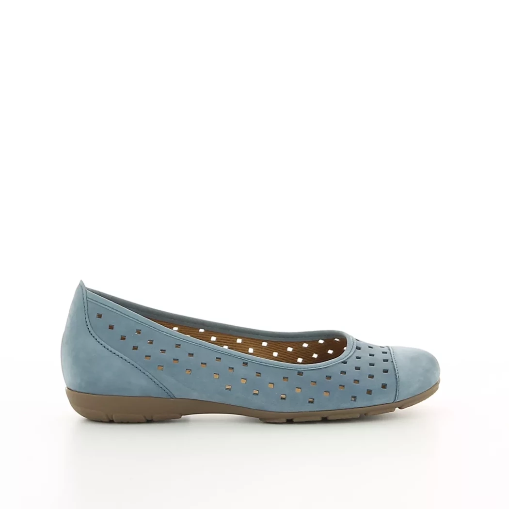 Image (2) de la chaussures Gabor - Ballerines Bleu en Cuir nubuck