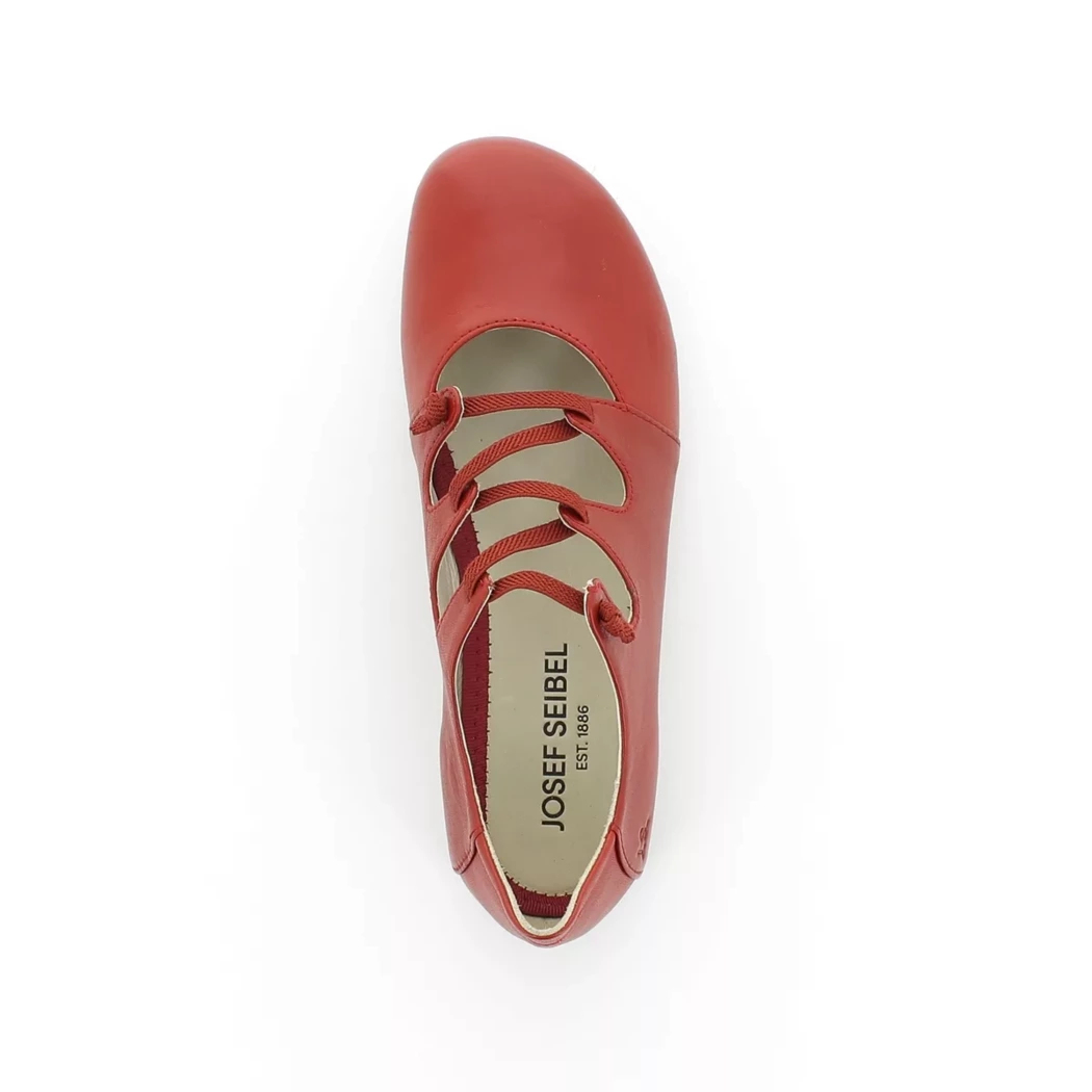 Image (6) de la chaussures Josef Seibel - Ballerines Rouge en Cuir
