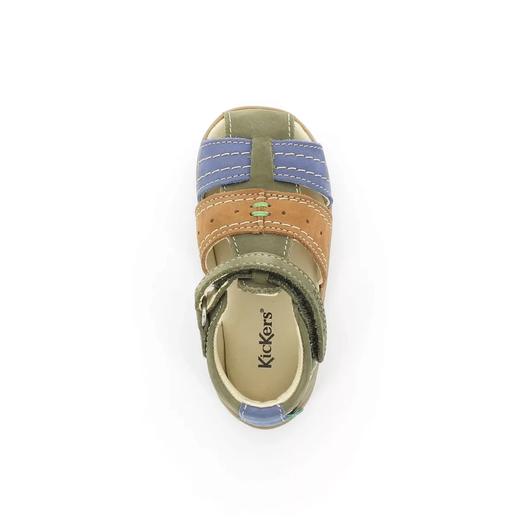Image (6) de la chaussures Kickers - Sandales et Nu-Pieds Vert en Cuir nubuck