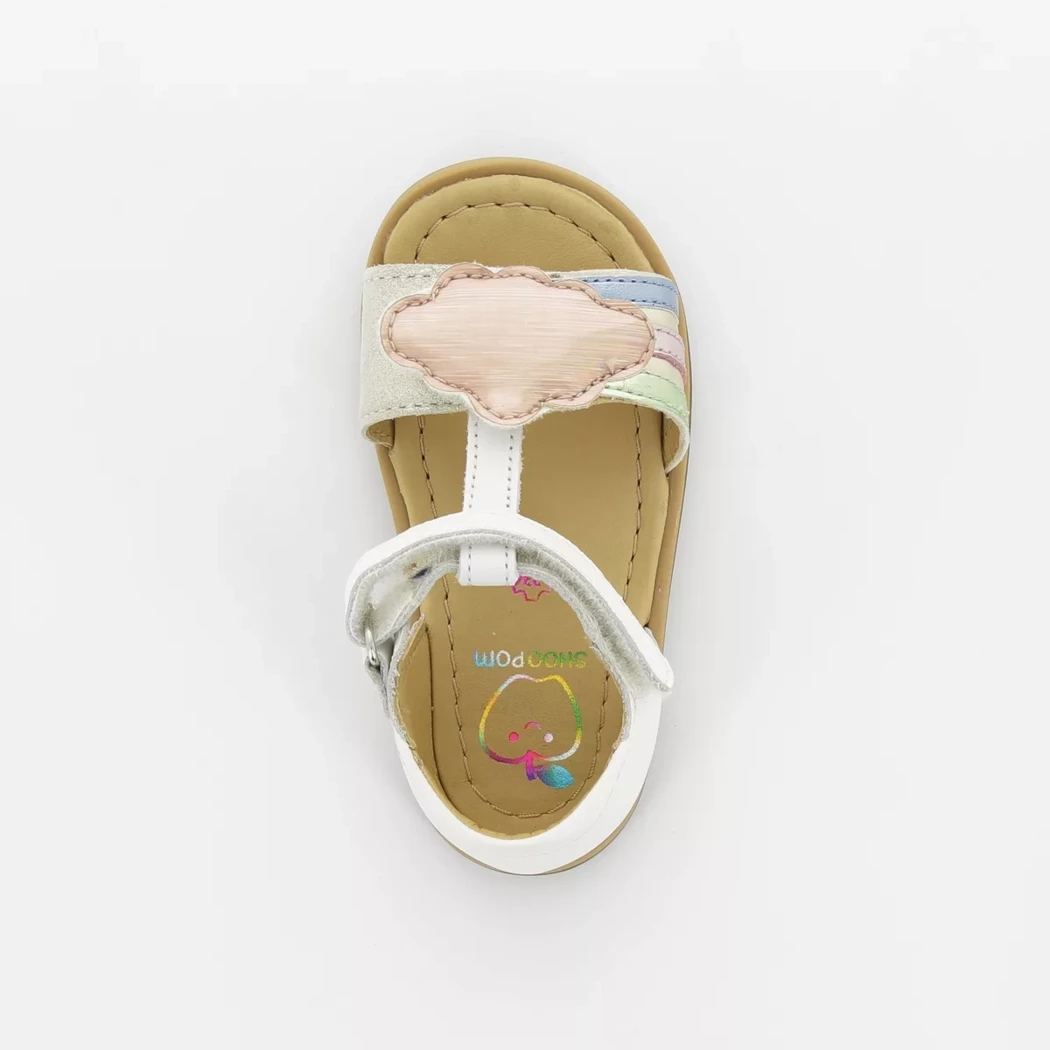 Image (6) de la chaussures Shoo pom - Sandales et Nu-Pieds Blanc en Cuir