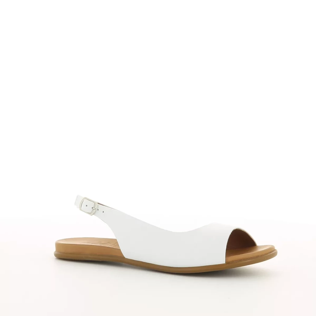 Image (1) de la chaussures 2 Go - Sandales et Nu-Pieds Blanc en Cuir