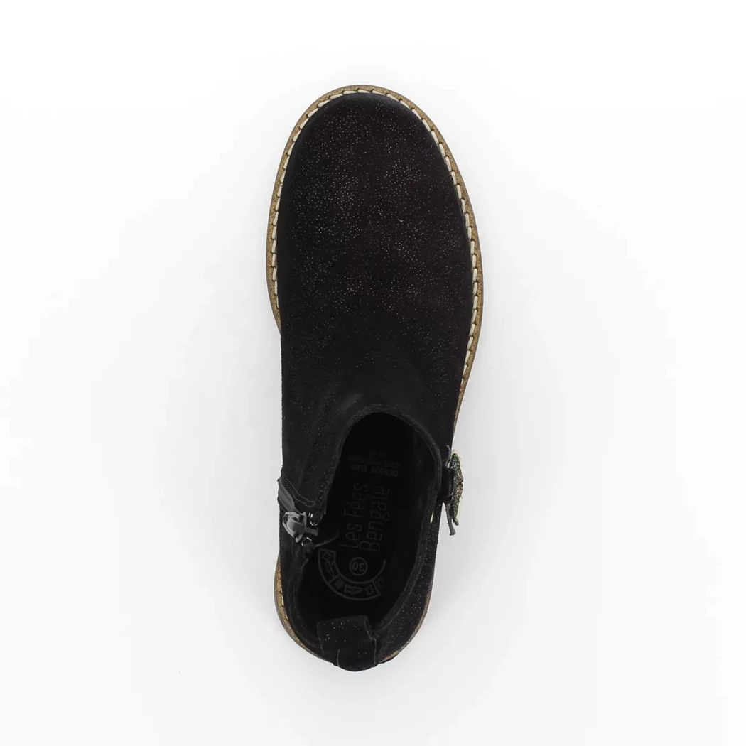 Image (6) de la chaussures Les Fees de Bengale - Boots Noir en Cuir nubuck